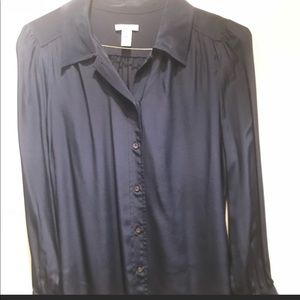 Jcrew button down silk blouse